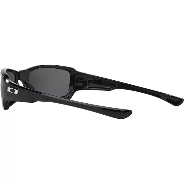 imageOakley Mens Oo9238 Fives Squared Rectangular SunglassesPolished BlackBlack Iridium Polarized