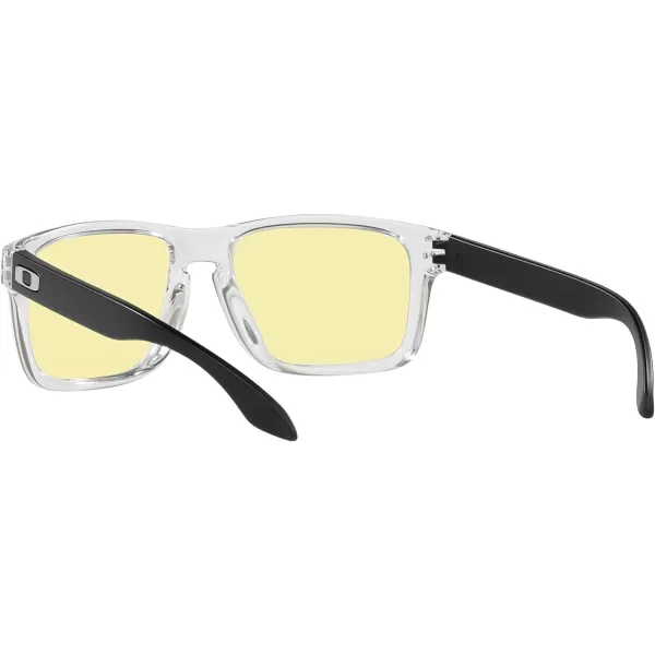 imageOakley Mens Oo9244 Holbrook Low Bridge Fit Rectangular SunglassesClearPrizm Gaming