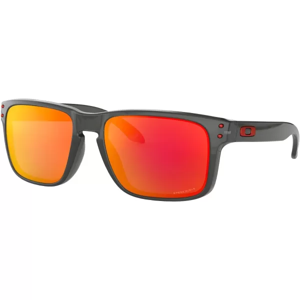 imageOakley Mens Oo9244 Holbrook Low Bridge Fit Rectangular SunglassesGrey SmokePrizm Ruby