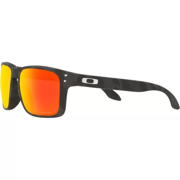 imageOakley Mens Oo9244 Holbrook Low Bridge Fit Rectangular SunglassesMatte Black CamouflagePrizm Ruby Polarized