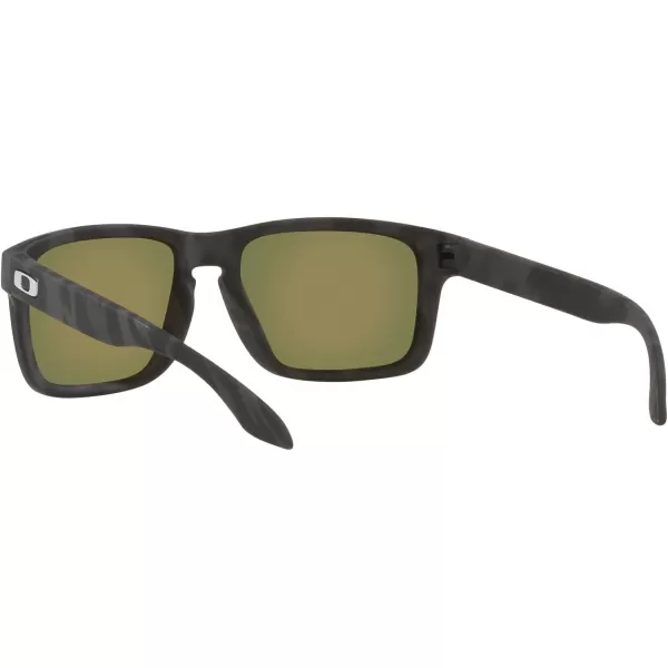 imageOakley Mens Oo9244 Holbrook Low Bridge Fit Rectangular SunglassesMatte Black CamouflagePrizm Ruby Polarized