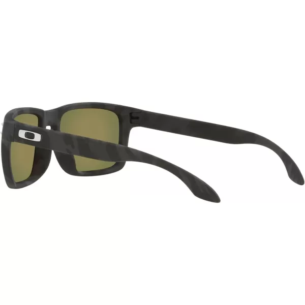 imageOakley Mens Oo9244 Holbrook Low Bridge Fit Rectangular SunglassesMatte Black CamouflagePrizm Ruby Polarized