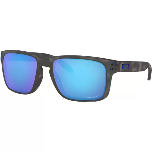 imageOakley Mens Oo9244 Holbrook Low Bridge Fit Rectangular SunglassesMatte Black TortoisePrizm Sapphire Iridium Polarized