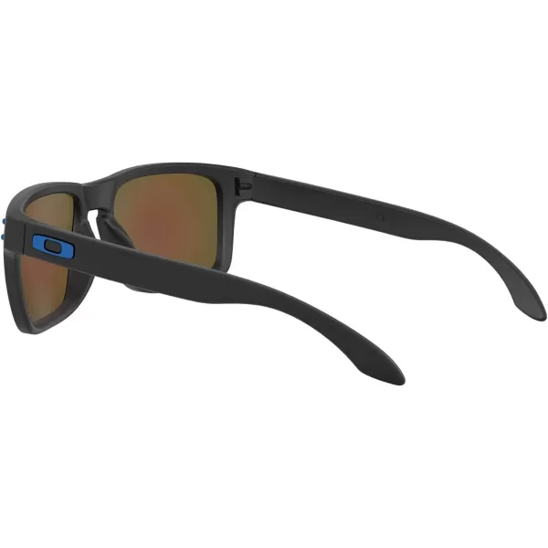 imageOakley Mens Oo9244 Holbrook Low Bridge Fit Rectangular SunglassesMatte BlackPrizm Sapphire Iridium Polarized