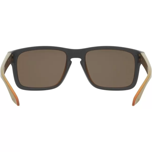 imageOakley Mens Oo9244 Holbrook Low Bridge Fit Rectangular SunglassesMatte CarbonPrizm 24k Polarized