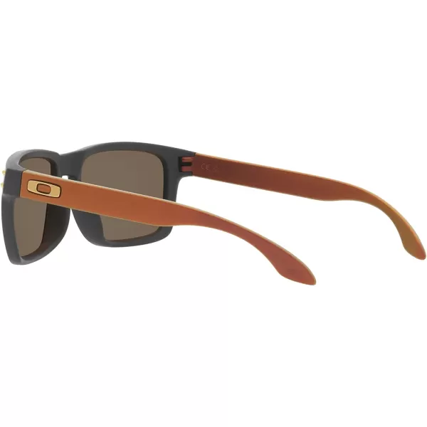 imageOakley Mens Oo9244 Holbrook Low Bridge Fit Rectangular SunglassesMatte CarbonPrizm 24k Polarized