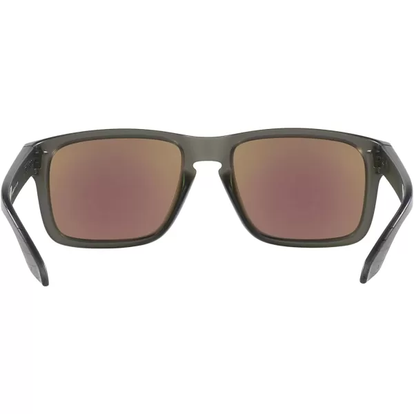 imageOakley Mens Oo9244 Holbrook Low Bridge Fit Rectangular SunglassesMatte Grey SmokePrizm Sapphire Polarized