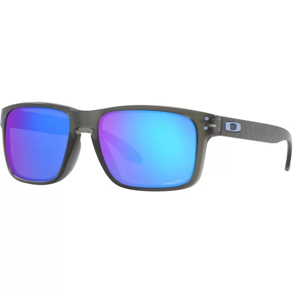 imageOakley Mens Oo9244 Holbrook Low Bridge Fit Rectangular SunglassesMatte Grey SmokePrizm Sapphire Polarized