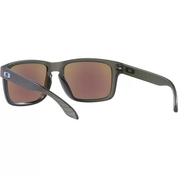 imageOakley Mens Oo9244 Holbrook Low Bridge Fit Rectangular SunglassesMatte Grey SmokePrizm Sapphire Polarized