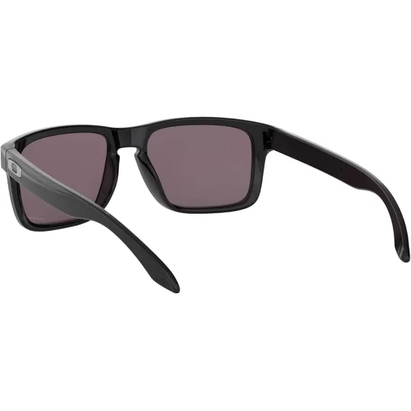 imageOakley Mens Oo9244 Holbrook Low Bridge Fit Rectangular SunglassesPolished Black Silver LogoPrizm Grey