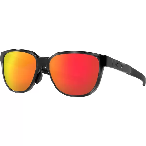 imageOakley Mens Oo9250a Actuator Low Bridge Fit Rectangular SunglassesBlack TortoisePrizm Ruby