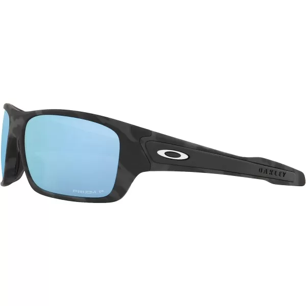 imageOakley Mens Oo9263 Turbine Rectangular SunglassesMatte Black CamoPrizm Deep Water Polarized