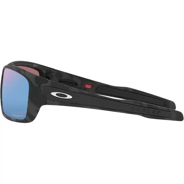 imageOakley Mens Oo9263 Turbine Rectangular SunglassesMatte Black CamoPrizm Deep Water Polarized