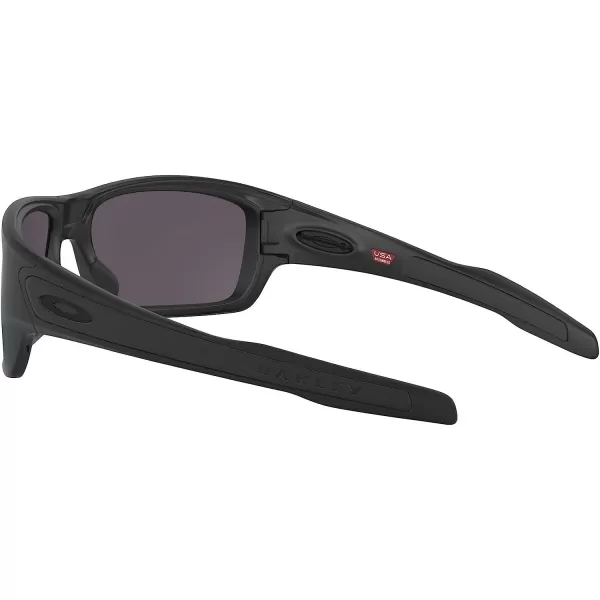imageOakley Mens Oo9263 Turbine Rectangular SunglassesMatte BlackPrizm Grey Polarized