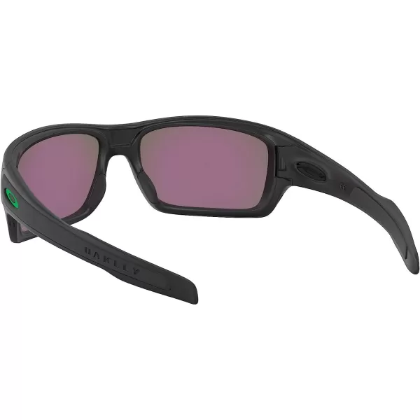 imageOakley Mens Oo9263 Turbine Rectangular SunglassesMatte BlackPrizm Jade Polarized