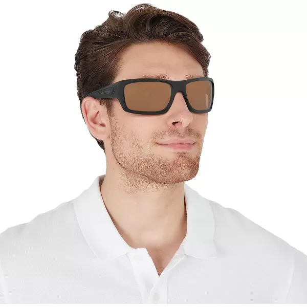 imageOakley Mens Oo9263 Turbine Rectangular SunglassesMatte BlackPrizm Tungsten Polarized