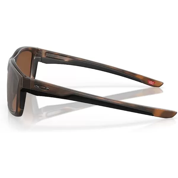 imageOakley Mens Oo9264 Mainlink Rectangular SunglassesMatte Brown TortoisePrizm Tungsten Polarized