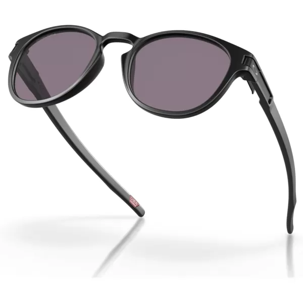 imageOakley Mens Oo9265 Latch Oval SunglassesMatte BlackPrizm Grey