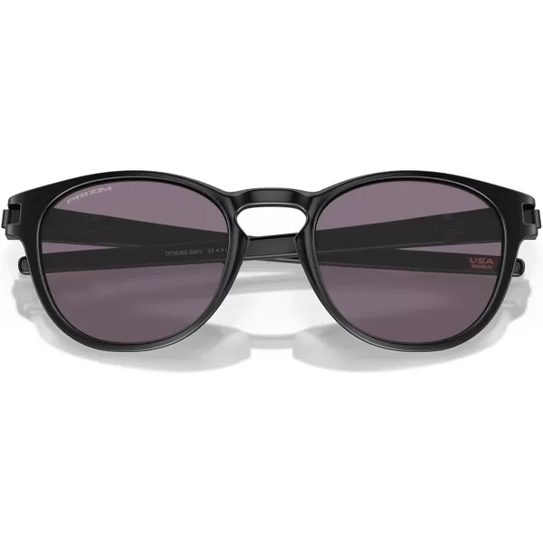 imageOakley Mens Oo9265 Latch Oval SunglassesMatte BlackPrizm Grey