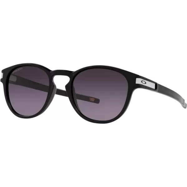 imageOakley Mens Oo9265 Latch Oval SunglassesMatte BlackPrizm Grey Gradient