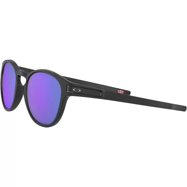 imageOakley Mens Oo9265 Latch Oval SunglassesMatte BlackPrizm Violet