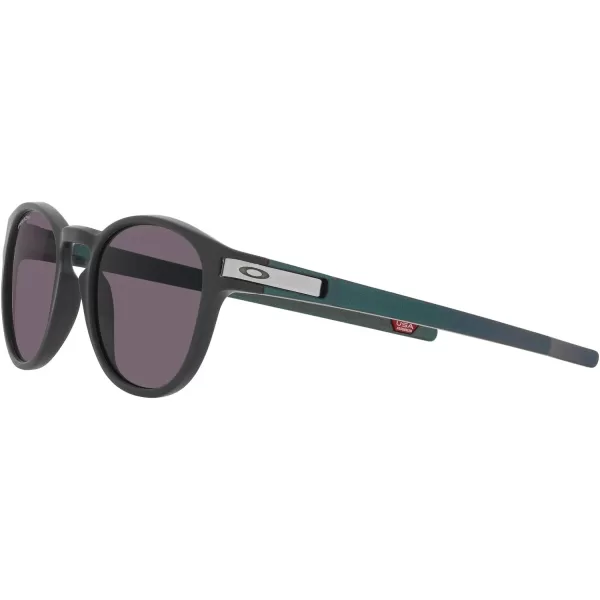 imageOakley Mens Oo9265 Latch Oval SunglassesMatte CarbonPrizm Grey
