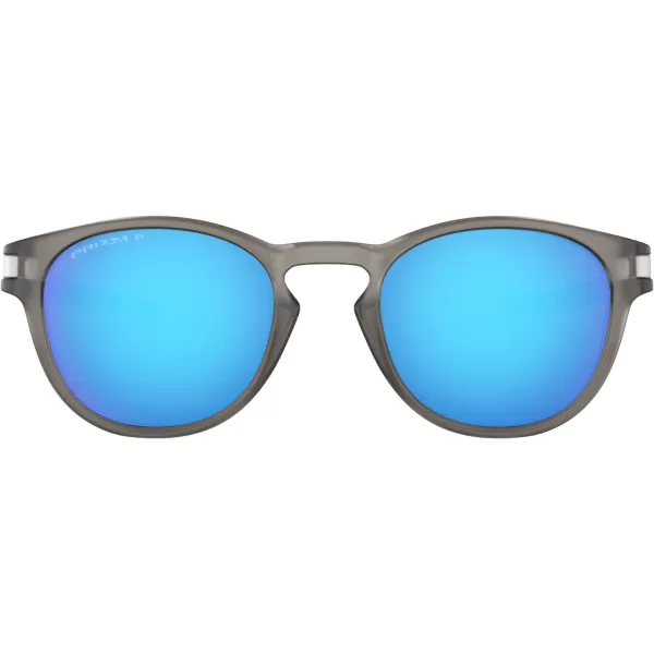 imageOakley Mens Oo9265 Latch Oval SunglassesMatte Grey InkPrizm Sapphire Iridium Polarized