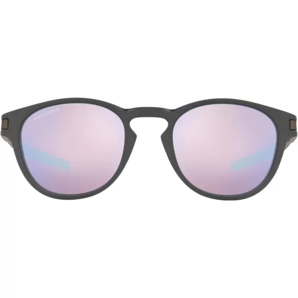 imageOakley Mens Oo9265 Latch Oval SunglassesSteelPrizm Snow Sapphire