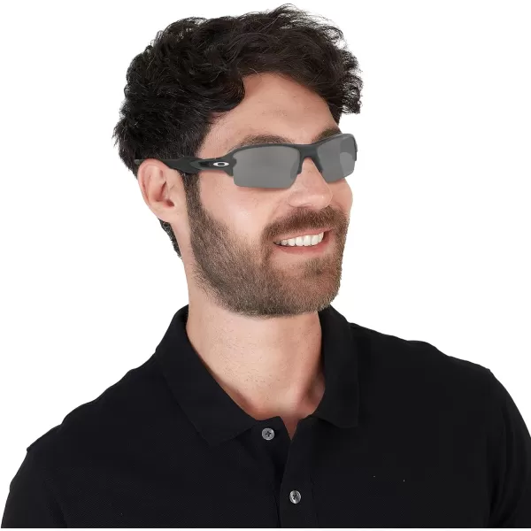 imageOakley Mens Oo9271 Flak 20 Low Bridge Fit Rectangular SunglassesHi Res Matte CarbonPrizm Black Polarized