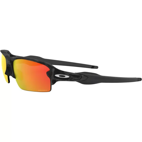 imageOakley Mens Oo9271 Flak 20 Low Bridge Fit Rectangular SunglassesMatte Black CamoPrizm Ruby