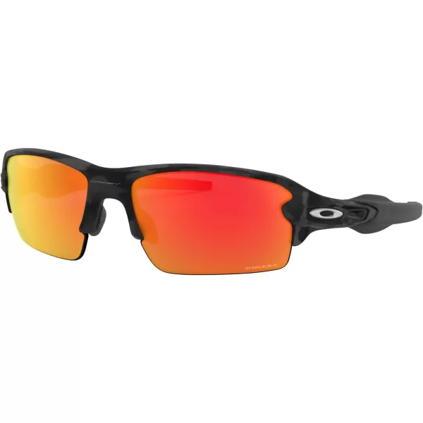 imageOakley Mens Oo9271 Flak 20 Low Bridge Fit Rectangular SunglassesMatte Black CamoPrizm Ruby