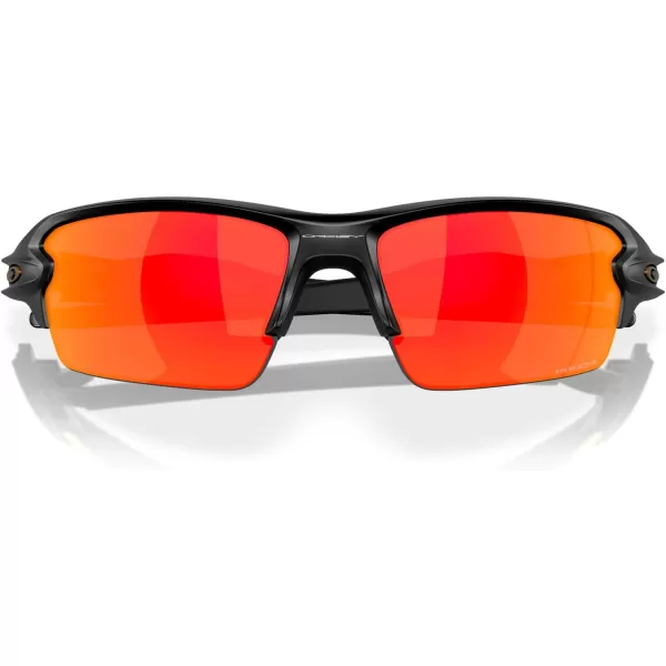 imageOakley Mens Oo9271 Flak 20 Low Bridge Fit Rectangular SunglassesMatte BlackPrizm Ruby