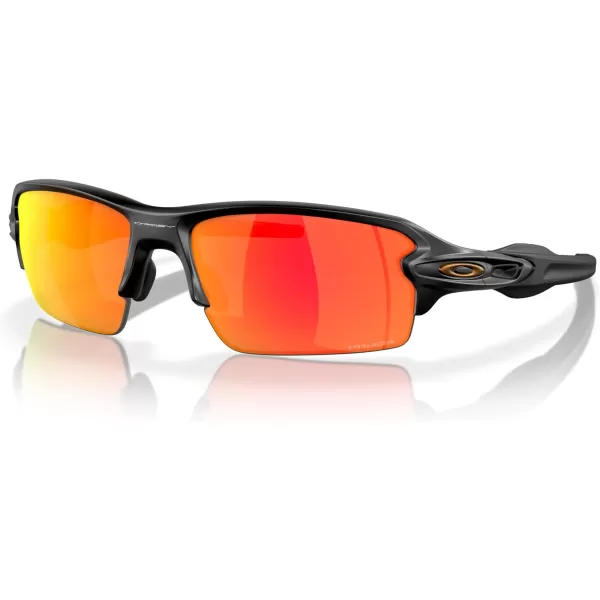 imageOakley Mens Oo9271 Flak 20 Low Bridge Fit Rectangular SunglassesMatte BlackPrizm Ruby