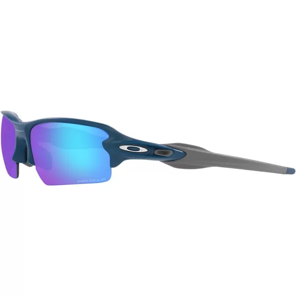 imageOakley Mens Oo9271 Flak 20 Low Bridge Fit Rectangular SunglassesMatte PoseidonPrizm Sapphire Polarized