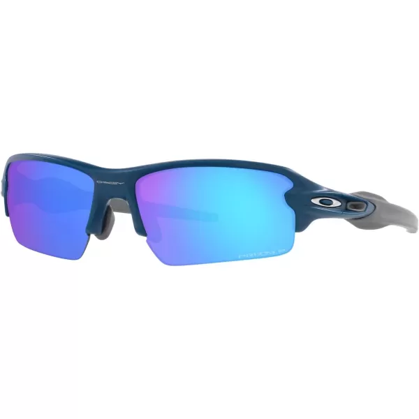 imageOakley Mens Oo9271 Flak 20 Low Bridge Fit Rectangular SunglassesMatte PoseidonPrizm Sapphire Polarized