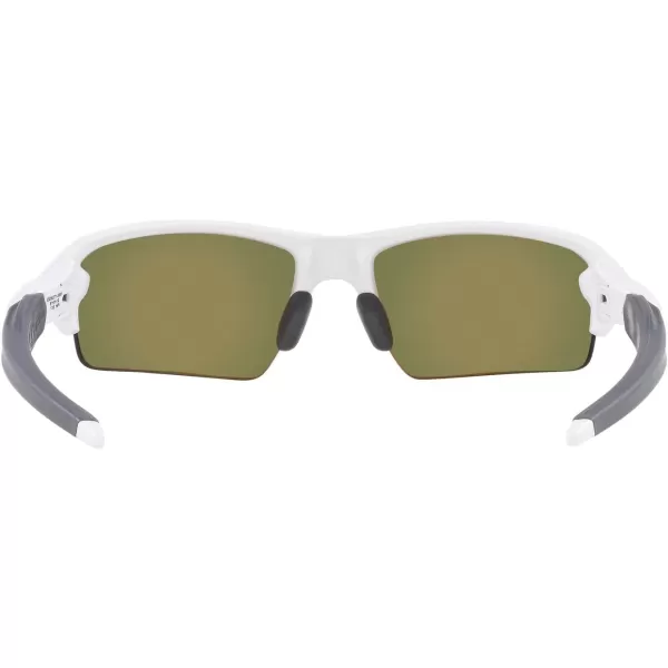 imageOakley Mens Oo9271 Flak 20 Low Bridge Fit Rectangular SunglassesMatte WhitePrizm Ruby Polarized