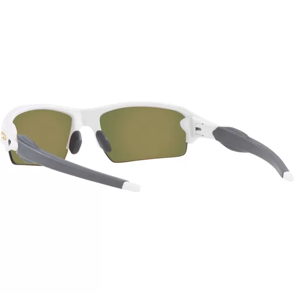imageOakley Mens Oo9271 Flak 20 Low Bridge Fit Rectangular SunglassesMatte WhitePrizm Ruby Polarized