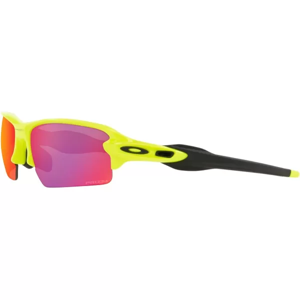 imageOakley Mens Oo9271 Flak 20 Low Bridge Fit Rectangular SunglassesNeon YellowPrizm Road