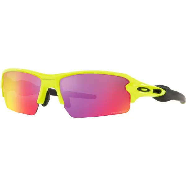 imageOakley Mens Oo9271 Flak 20 Low Bridge Fit Rectangular SunglassesNeon YellowPrizm Road