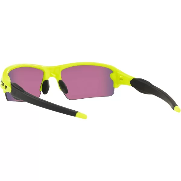 imageOakley Mens Oo9271 Flak 20 Low Bridge Fit Rectangular SunglassesNeon YellowPrizm Road