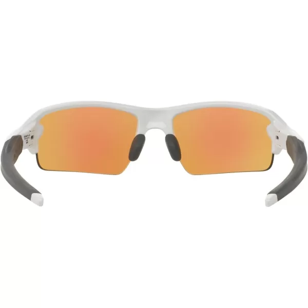 imageOakley Mens Oo9271 Flak 20 Low Bridge Fit Rectangular SunglassesPolished White on GreyPrizm Golf