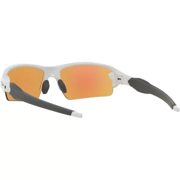 imageOakley Mens Oo9271 Flak 20 Low Bridge Fit Rectangular SunglassesPolished White on GreyPrizm Golf