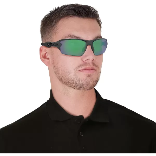 imageOakley Mens Oo9271 Flak 20 Low Bridge Fit Rectangular SunglassesSteelPrizm Jade