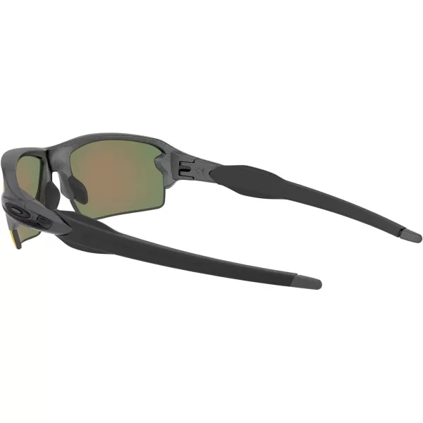 imageOakley Mens Oo9271 Flak 20 Low Bridge Fit Rectangular SunglassesSteelPrizm Ruby