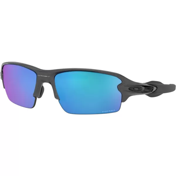 imageOakley Mens Oo9271 Flak 20 Low Bridge Fit Rectangular SunglassesSteelPrizm Sapphire