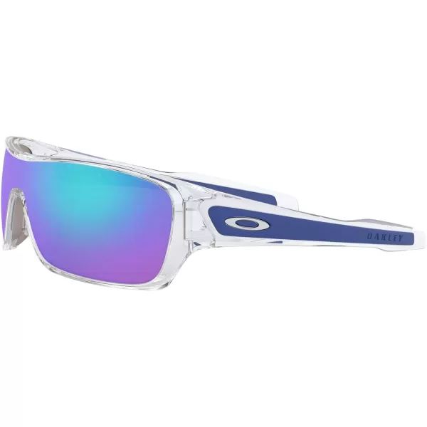 imageOakley Mens Oo9307 Turbine Rotor Rectangular SunglassesPolished ClearSapphire Iridium