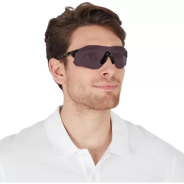 imageOakley Mens Oo9313 Evzero Path Low Bridge Fit Rectangular SunglassesPolished BlackPrizm Grey
