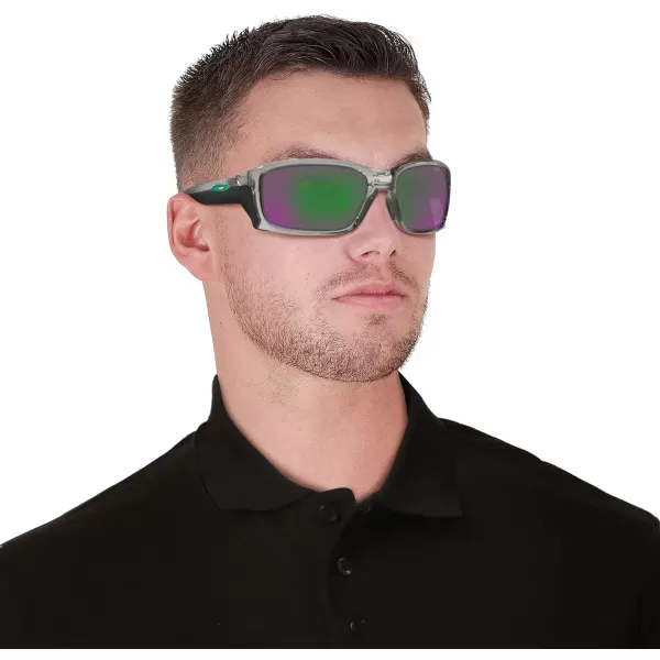 imageOakley Mens Oo9331 Straightlink Rectangular SunglassesGrey InkPrizm Jade