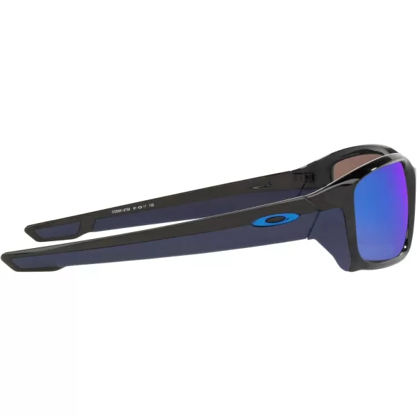 imageOakley Mens Oo9331 Straightlink Rectangular SunglassesPolished BlackPrizm Sapphire