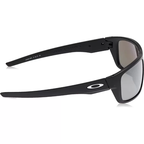 imageOakley Mens Oo9367 Drop Point Rectangular SunglassesMatte BlackPrizm Black Polarized